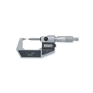 Mitutoyo 342-361-30 Imperial/Metric Point Micrometer, 0 to 1 in Measuring, LCD Display, Carbide Tip